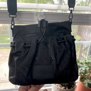 Bebe sport black nylon crossbody bag